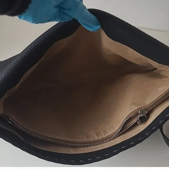 FENDI Black Leather Messenger Bag - Picture 11 of 16